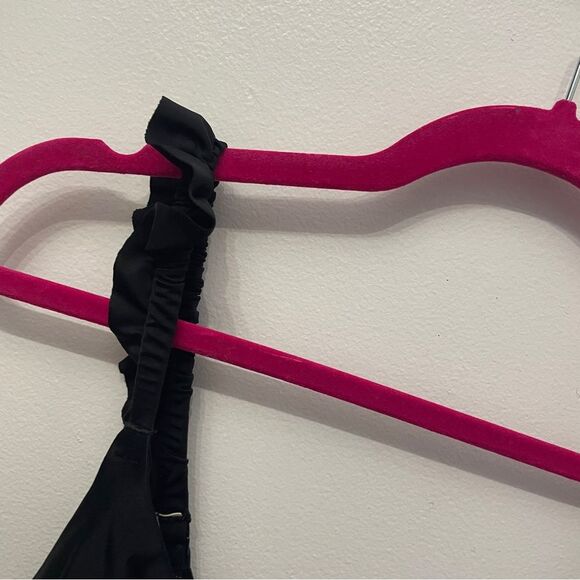 Aerie Swim Top Ruffle Bralette XL women’s Black Color - Picture 4 of 7